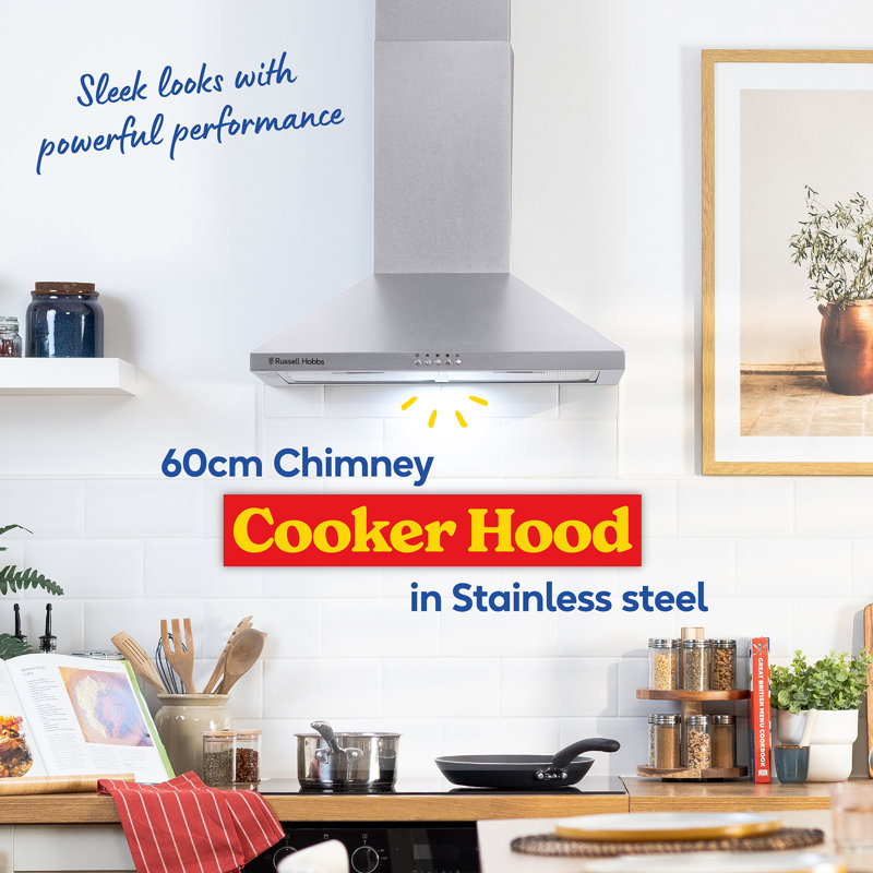 Russell Hobbs® Chimney Cooker Hood, Stainless Steel, 60cm