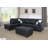 Sectional Sofa Set, Faux Leather Sofa with Free Storage Ottoman-1004977501-1004977502