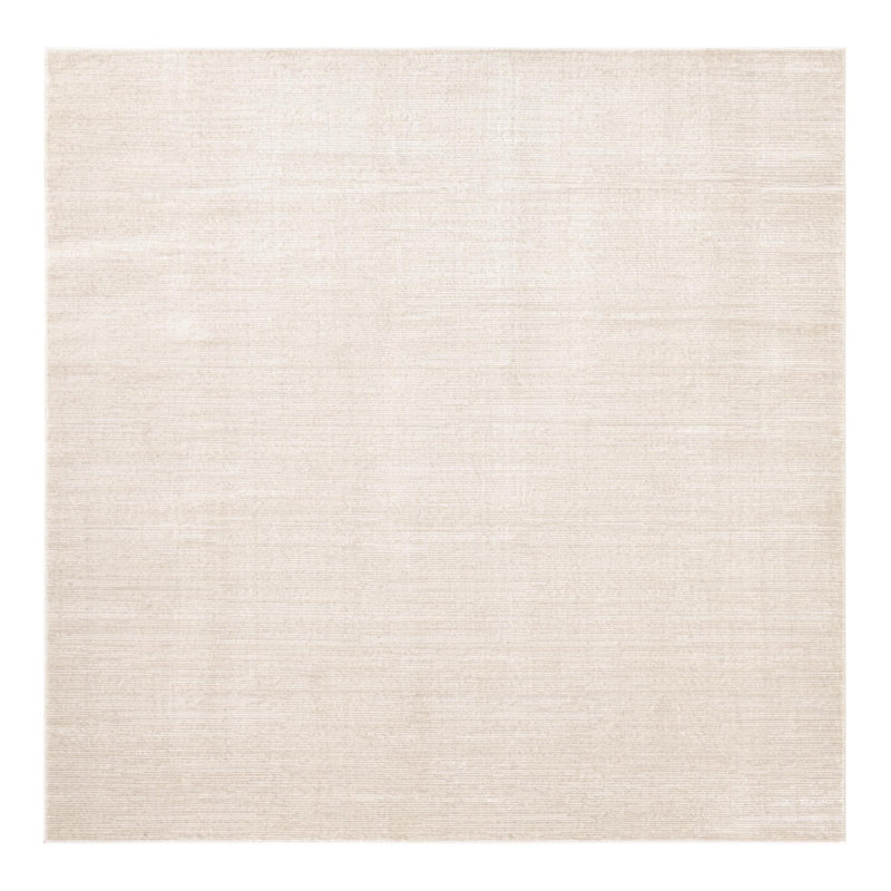 Tapis ivoire tissé à la machine de couleur unie Mclellan, Carré 10pi