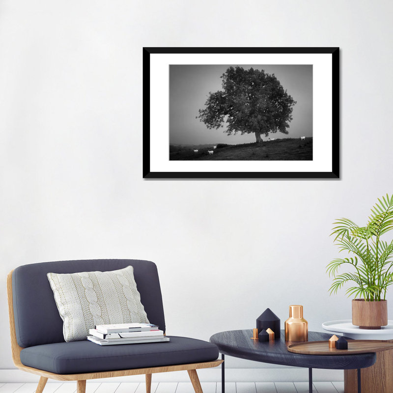 « soirée light i », reproduction de photo sur toile, H 24 po x l 32 po x P 1 po, Papier d'art encadré noir, Blanc