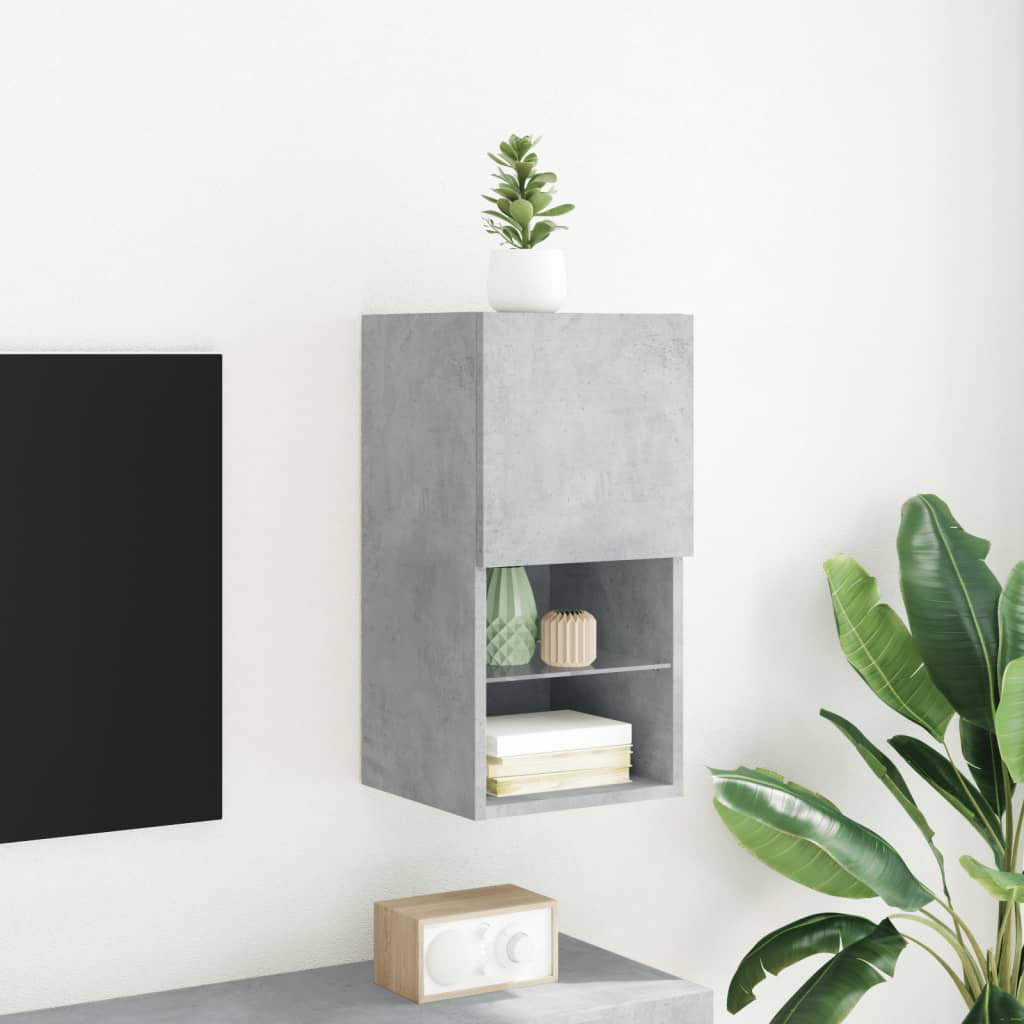 Metro Lane TV Cabinet With LED Lights Black 30.5X30x60 Cm