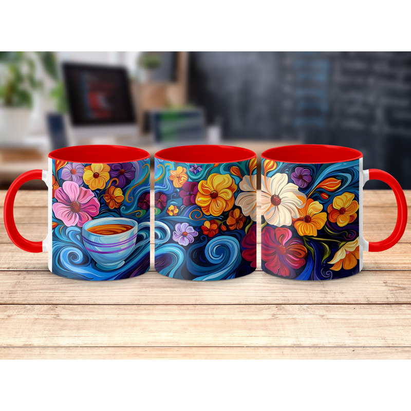 Ceramic Coffee Mug, Red