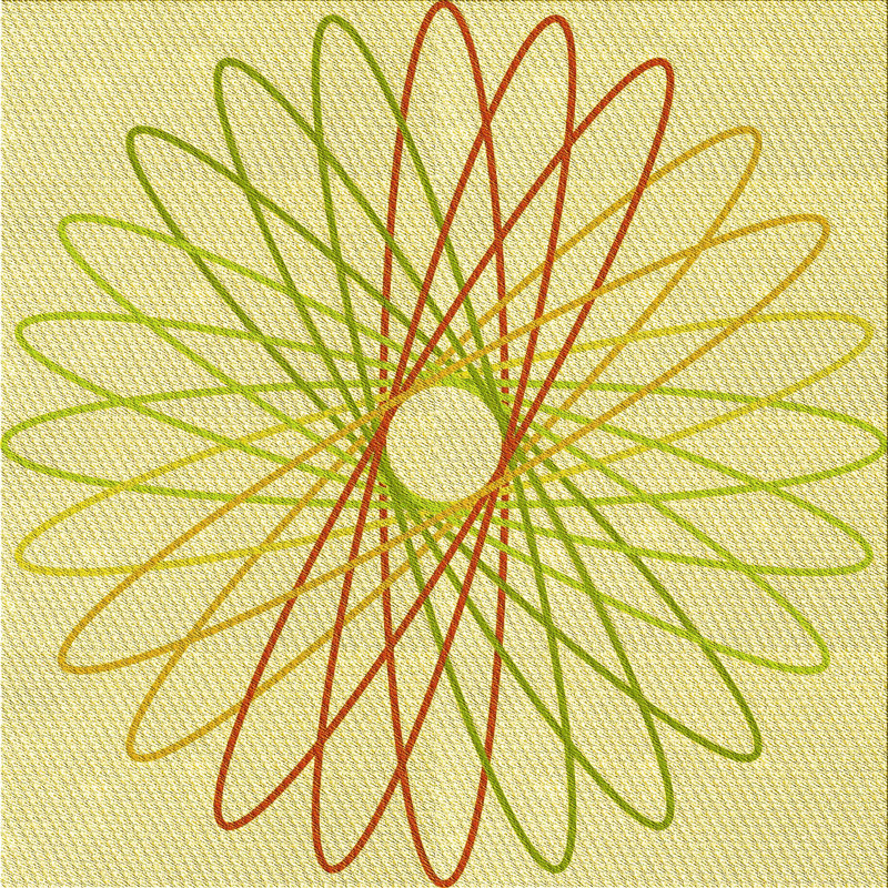 Floral Indoor Rug, Square 5' x 5'