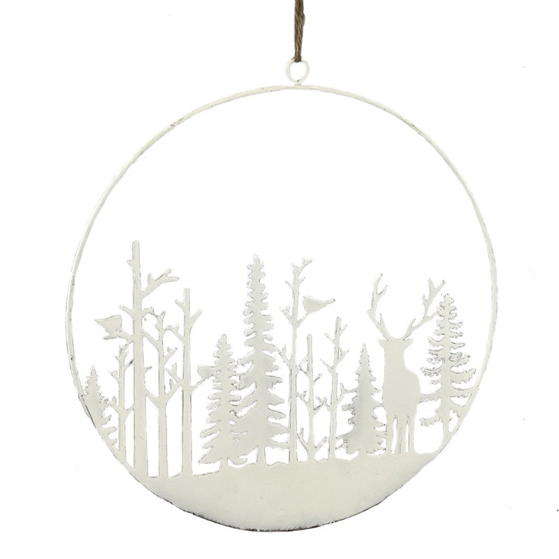 Metal Holiday Shaped Ornament, 9" H x 2" W x 9" D