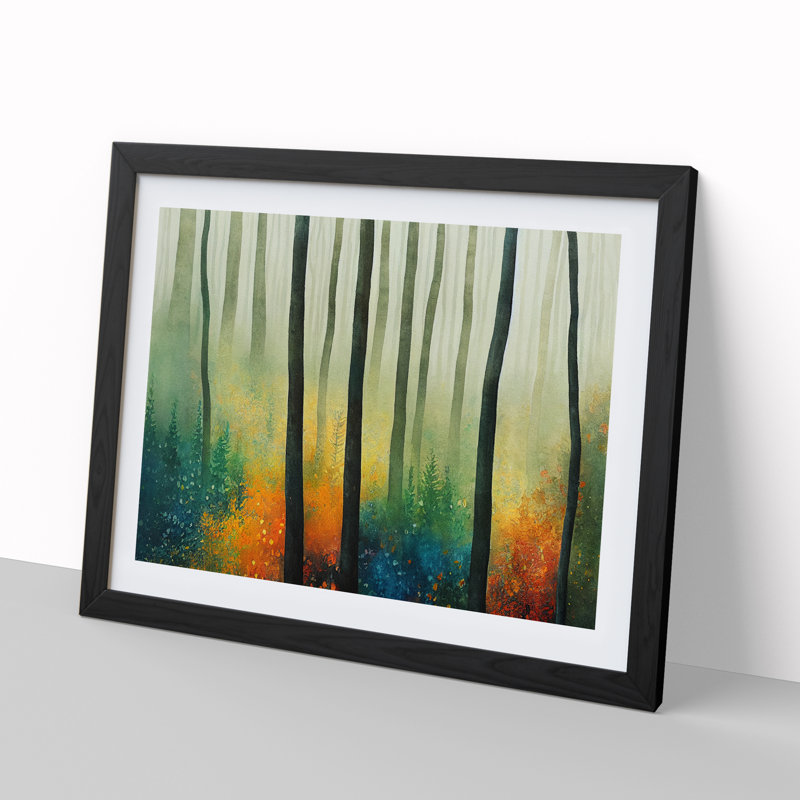 Vibrant Forest Vol.2 - Framed Print, 25cm H x 34cm W x 2cm D, Black