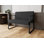 Waterfall Waiting Reception Loveseat Sled Base Metal Frame