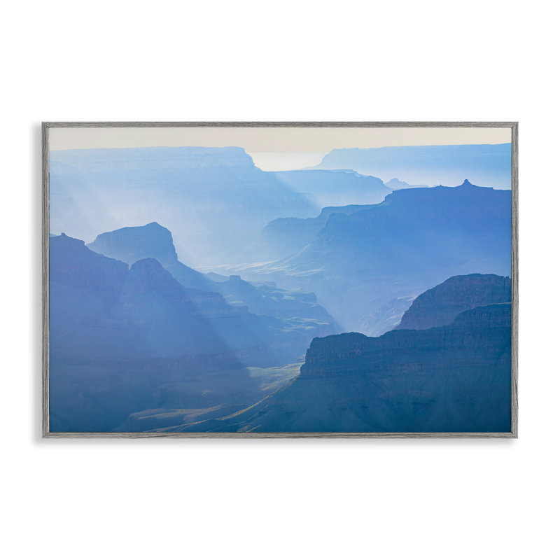 «Blue Sunlit Peaks», estampe numérique par Marty Hulsebos, Estampe numérique Farmhouse, H 16 po x l 24 po