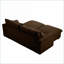 Canapé modulaire 2 places avec repose-pieds de rangement, pour le salon | Velours côtelé | Noyer brun-419381983