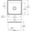 Évier de cuisine à montage sur plan L 22 po x l 22 po Lustertone-17357898