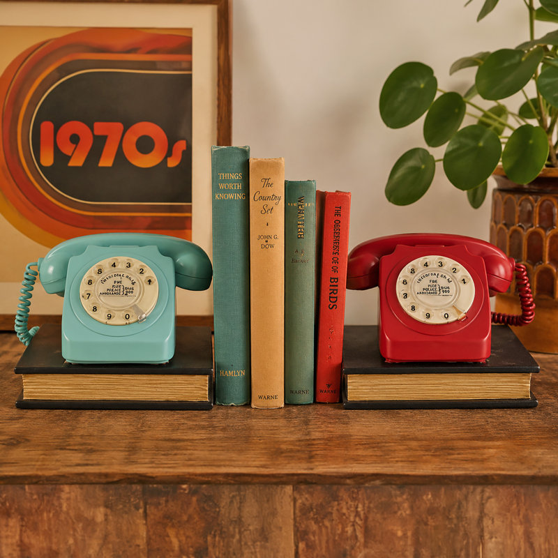 1970''s Telephone Bookends