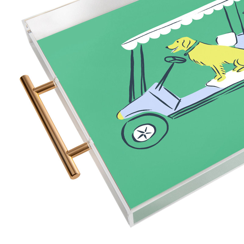 Plateau en acrylique KrissyMast Golf Retriever