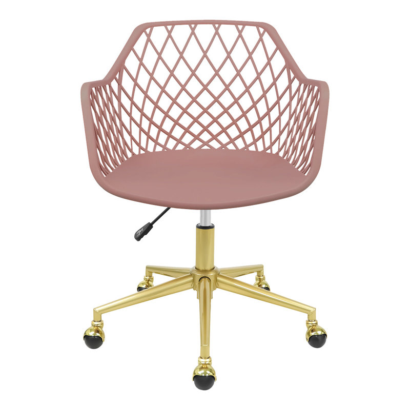 Fauteuil de coiffeuse moderne Robin, Acrylique rosé
