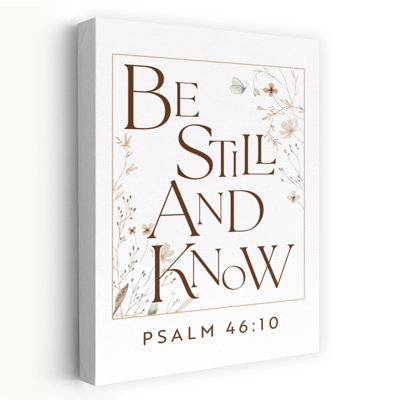«Be Still And Know», affiche de la campagne moderne «Be Still And Know», psaume 4610