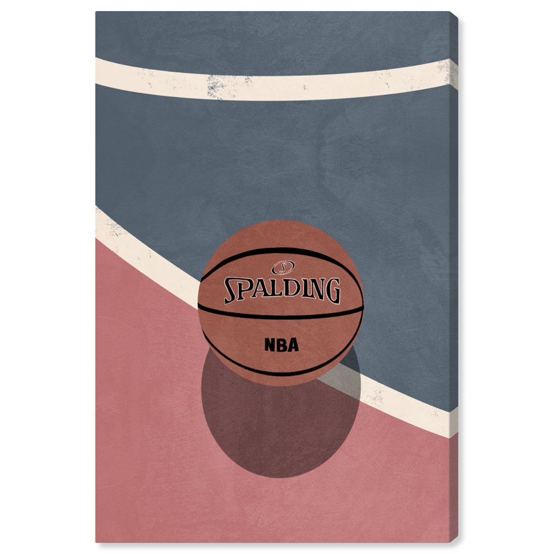 Zone de basketball - Peinture sur toile, H 45 po x l 30 po, Toile tendue