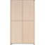Armoire en bois d'ingénierie gris à 2 portes en bois d'ingénierie avec finition lisse pour une organisation de style bord de mer dans le salon