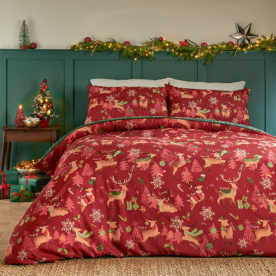 Sleigh Team Festive Soft Touch Duvet Cover Set