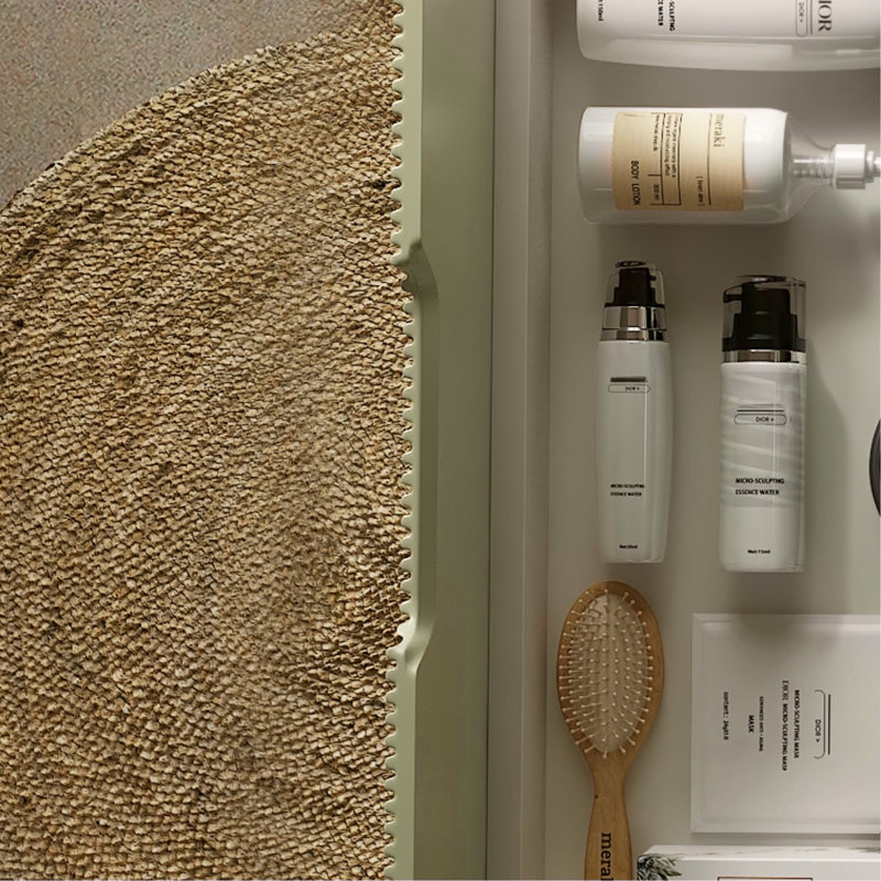 Armoire murale de 30 po, avec comptoir en marbre blanc de Carrare artificiel et tiroir, sans lavabo, couleur vert clair