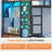 Metal Bunk Bed Full Over Full With Hall Tree, Power Outlet, Led Bunk Bed-1090555614-1097525708