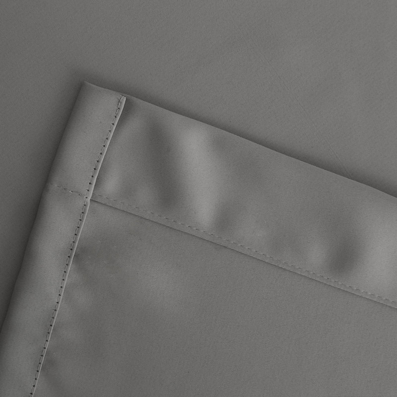 Emillie Microfiber Blackout Single Curtain Panel Single Panel, Gray, 60" W x 96" L