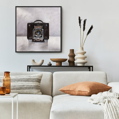Old Camera Vintage Framed Canvas Art for Home Decor