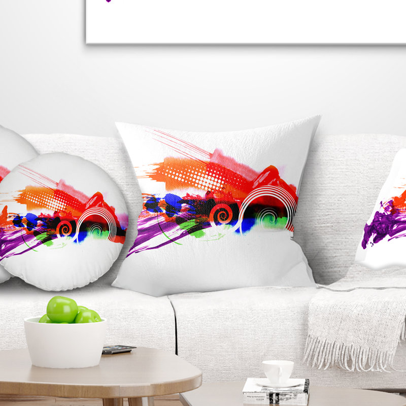 Coussin abstrait, 16 po x 1 po, Coussin décoratif