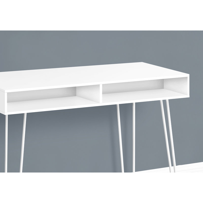 Modern White Desk With Storage For Office And Home Environments Computer In Ample