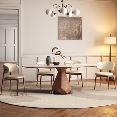 Ensemble de salle à manger ovale l 31,49 po