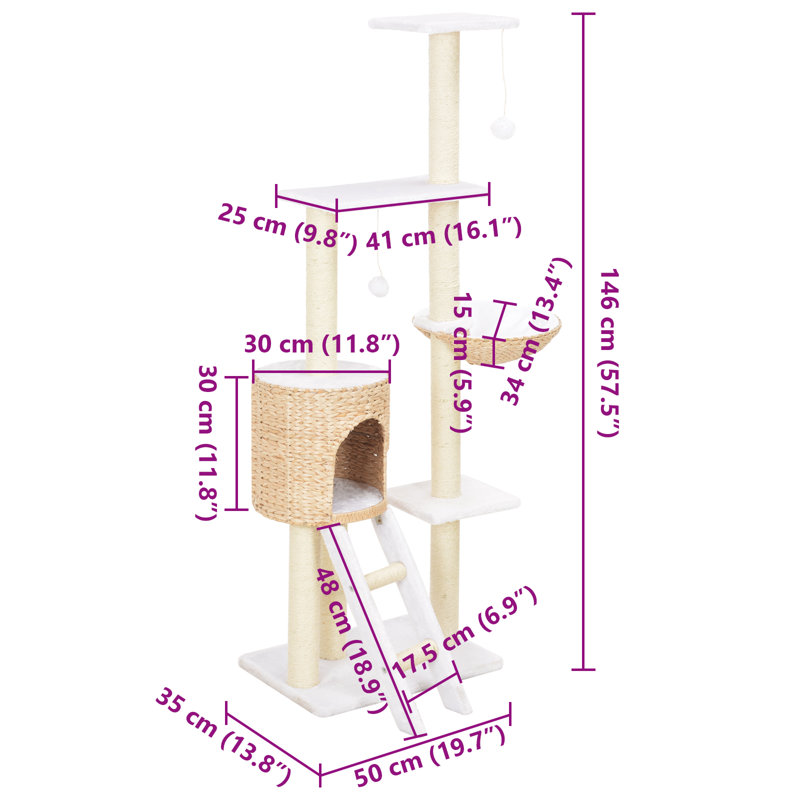 Lytle 146cm H Cat Tree