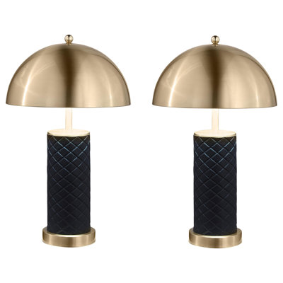 Ensemble de 2 lampes de table dôme matelassées Verdi (ensemble de 2)