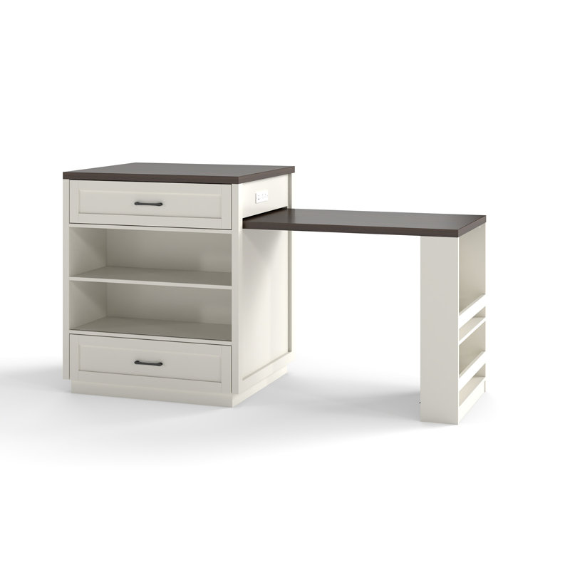 Îlot de cuisine 83,1 "avec table extensible