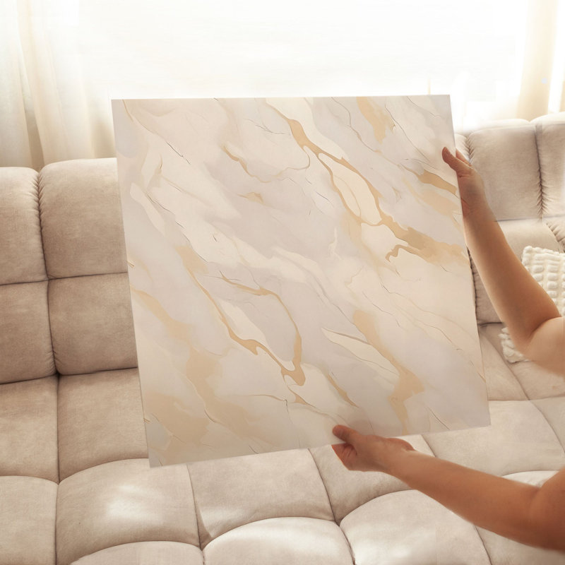 «Abstract Geode Elegance VI», reproduction d'art transitionnelle non encadrée, H 14 po x l 14 po