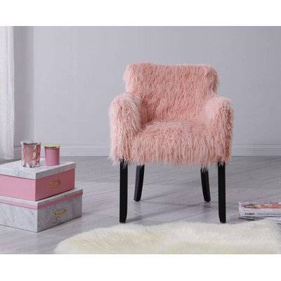 Farryn Upholstered Faux Fur Armchair