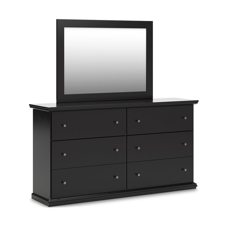 Commode et miroir Maribel, Noir