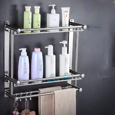 2 layer Shower Caddy,Towel rack, Stainless Steel Bathroom Shower