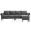 Sectional Couch With Storage, Grey, 4, Modern Design, Cover, Wood Frame 4 Convertible Storage , Design For Comfortable Living-121117364
