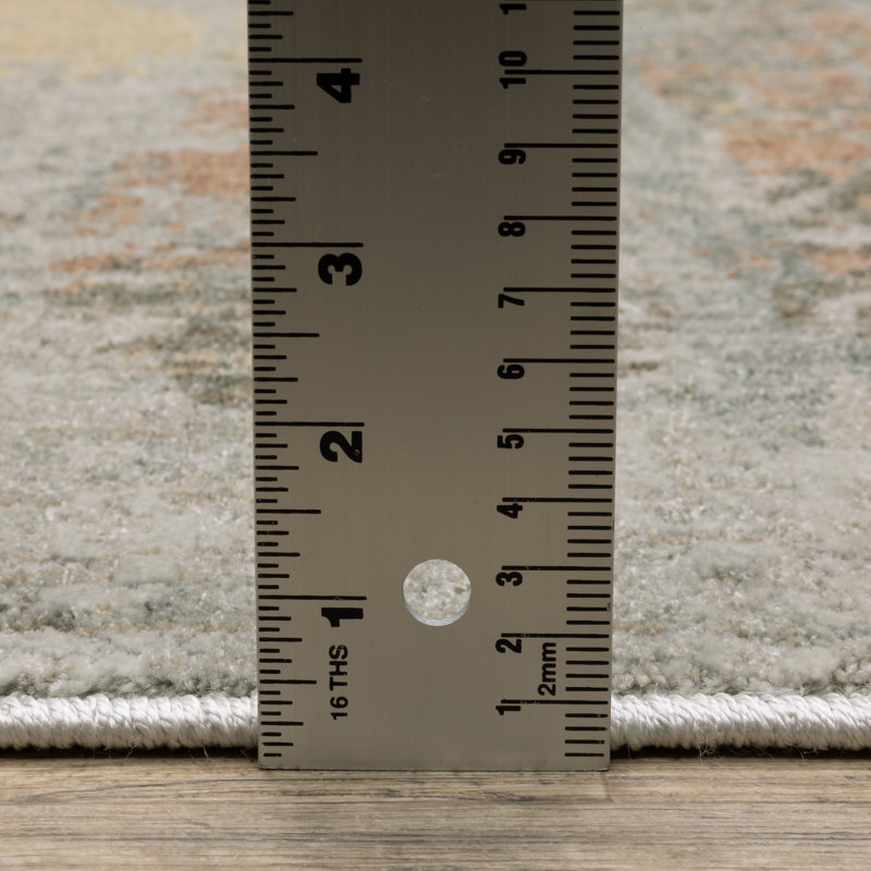 Michels Distressed Abstract Grey/ Multi Area Rug, Rectangle 6'7" x 9'6"