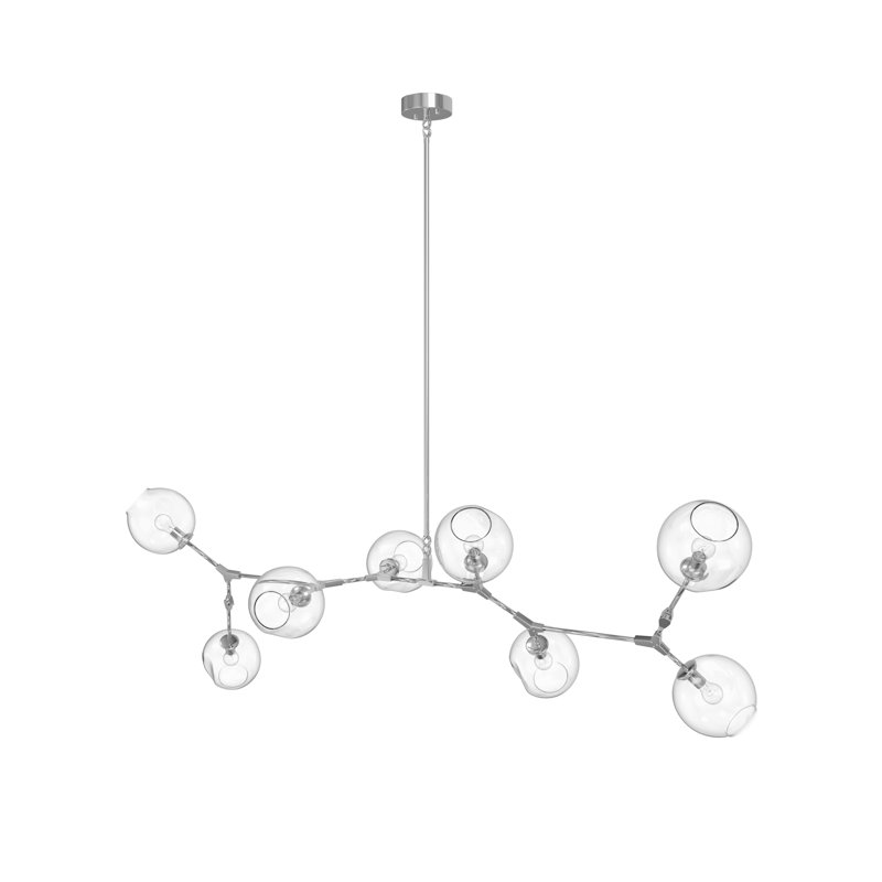 Fairfax 8 - Light Chandelier, Matte Chrome