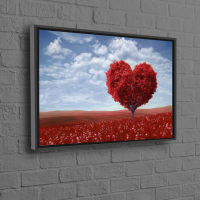 Heart-Shaped Tree Canvas Art Wall Hanging For Landscape Wall Decor And Printable Wall Art