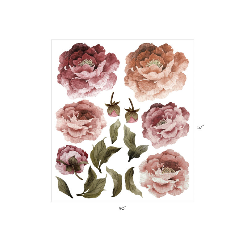 Adhésif décoratif fleur, Foncé