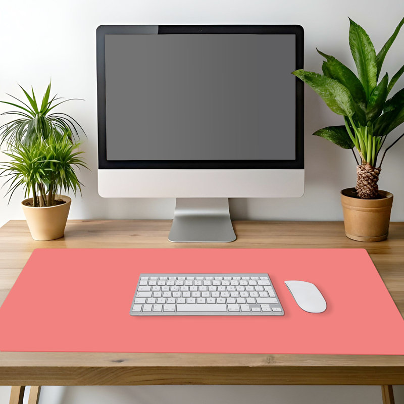 CounterArt Large Waterproof Desk Protector Mat 32" x 16", Pink