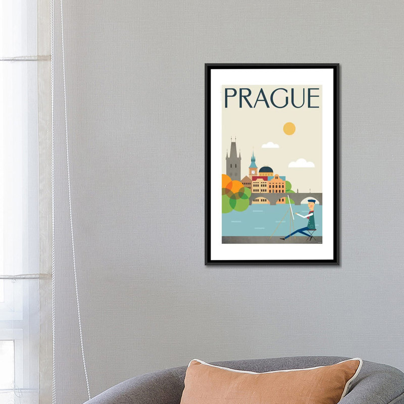 « prague », impression sur toile tendue, H 26 po x l 18 po x P 1,5 po, Toile tendue