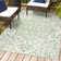 Truman Bohemian Medallion Textured Weave Green/Cream Indoor/Outdoor Rug