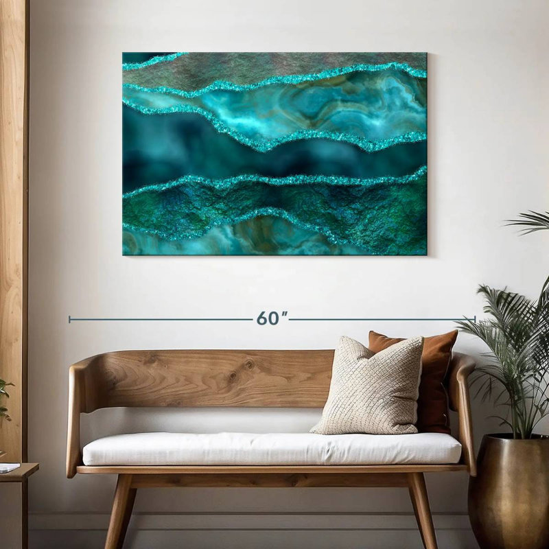 Avery Oceanblue Marble Luxury, 30" H x 45" W
