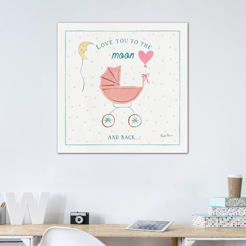 «Happy Baby III» par Farida Zaman - reproduction d'art textuel, Toile tendue, Pas de tapis, H 37 po x l 37 po x P 1,5 po