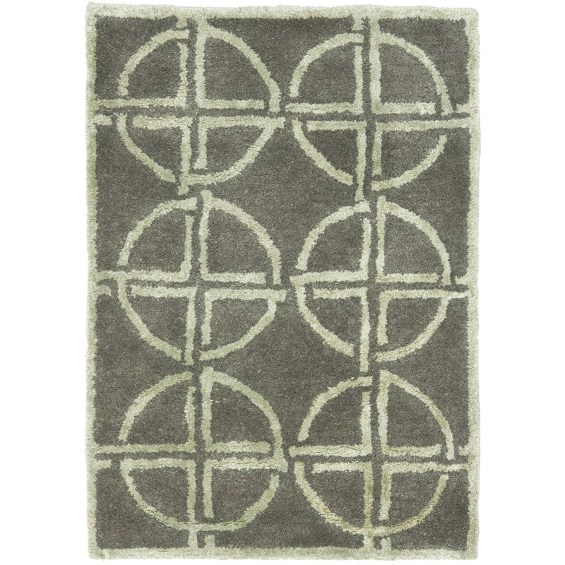 Soho Hand Tufted Wool Geometric Rug, Rectangle 2' x 3'