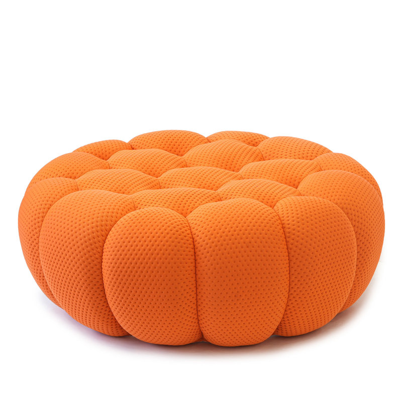  Repose-pieds rond à compression Cenie, aucun assemblage requis, Orange