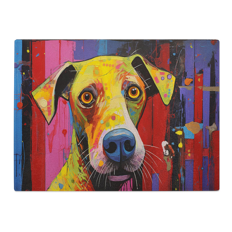 Dog Contemporary  Glass Chopping Board