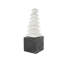 Cole And Grey Marble Stacked Stone Abstract Sculpture With Black Block Base