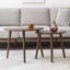 Table basse centrale Table basse 100% bois de chêne massif Plateau en bois naturel en forme de galets