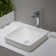 Elavo Ceramic Square Drop-In Bathroom Sink with Overflow